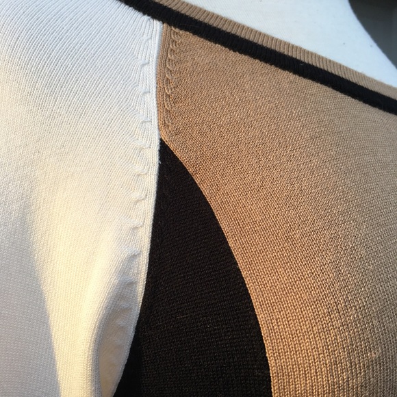 Laundry by Design color block 3/4 midi dress - Picture 5 of 6